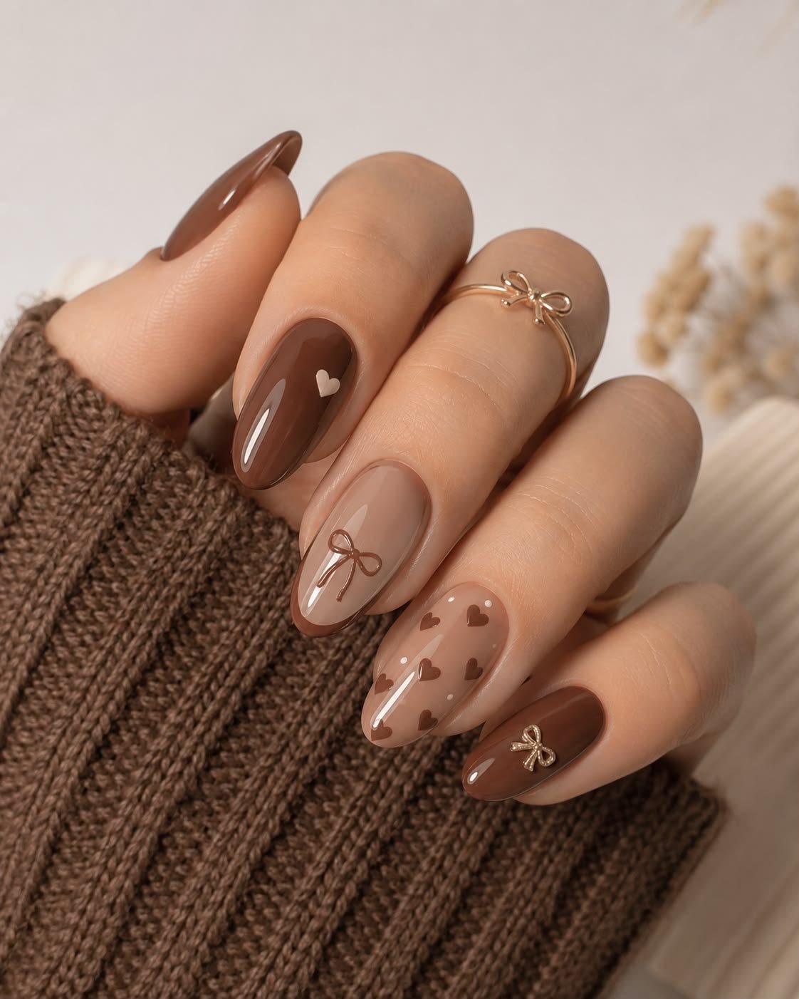 Cocoa Hearts & Bows nail art collection
